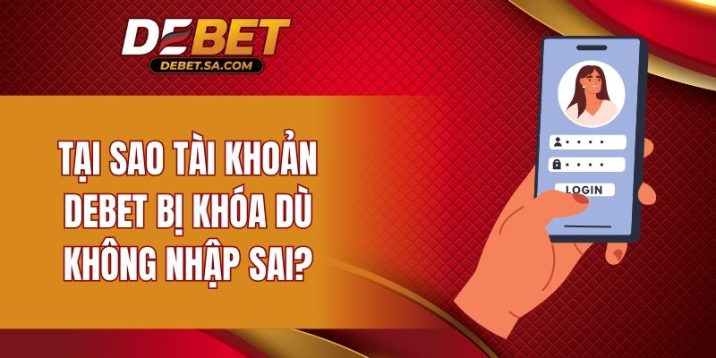 Tại sao tài khoản DEBET bị khóa dù không nhập sai?